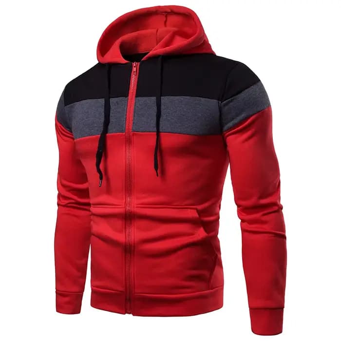 Sweat à capuche pour hommes noir blanc armée vert rouge