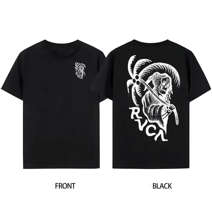 RVCA hommes graphique à manches courtes col rond t-shirt coton rétro rue mode