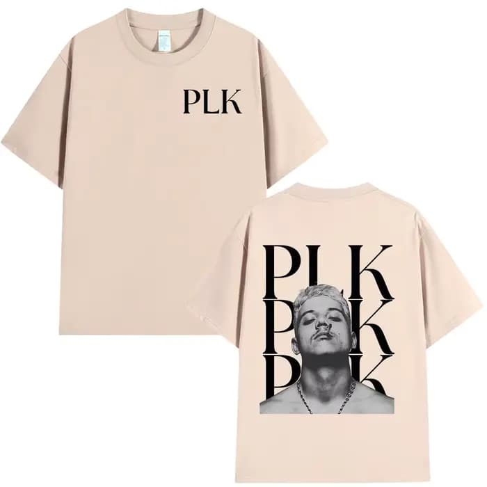 Rappeur PLK visage graphique T-shirt hommes femmes vêtements mode Hip Hop musique T-shirts décontracté coton manches