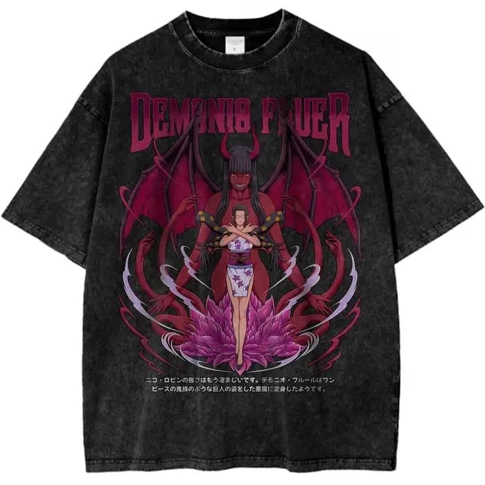 Nico Robin une pièce Anime t-shirt Vintage graphique