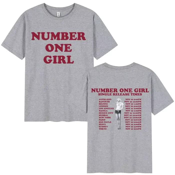 Rosé numéro un fille T-shirt hommes femmes vêtements Harajuku
