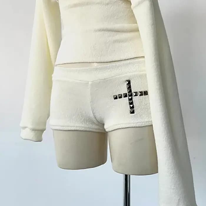 Chic Streetwear Punk Y2k haut court Harajuku imprimé graphique Cool à manches longues haut Hip Hop m