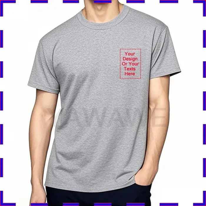 T-Shirt homme personnalisé votre propre texte ici noir coton haut col rond t-shirts mode d'été