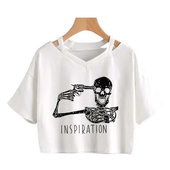 T-shirt d'inspiration crâne pour femmes