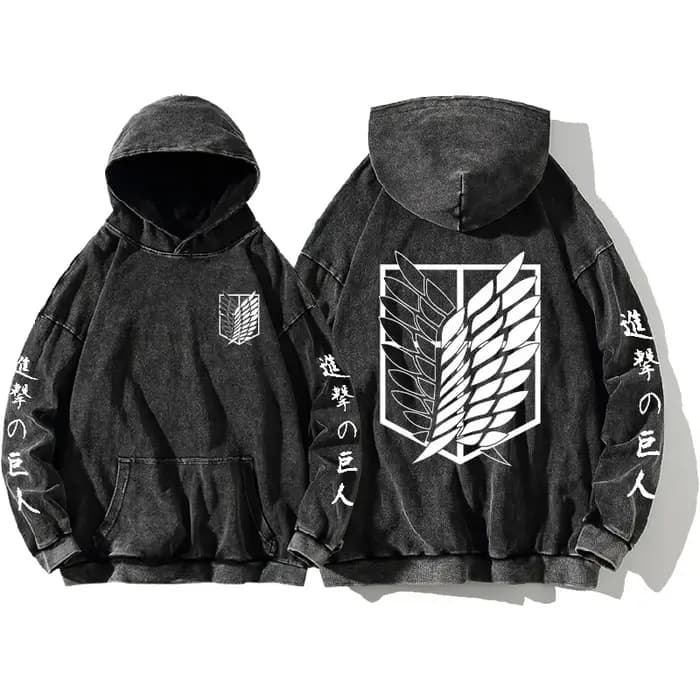 Attaque sur Titan Manga sweat à capuche Harajuku