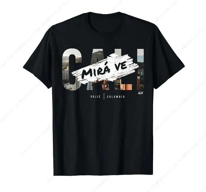 Cali-T-Shirt en coton, modèle urbain colombien, vintage, nouvelle collection