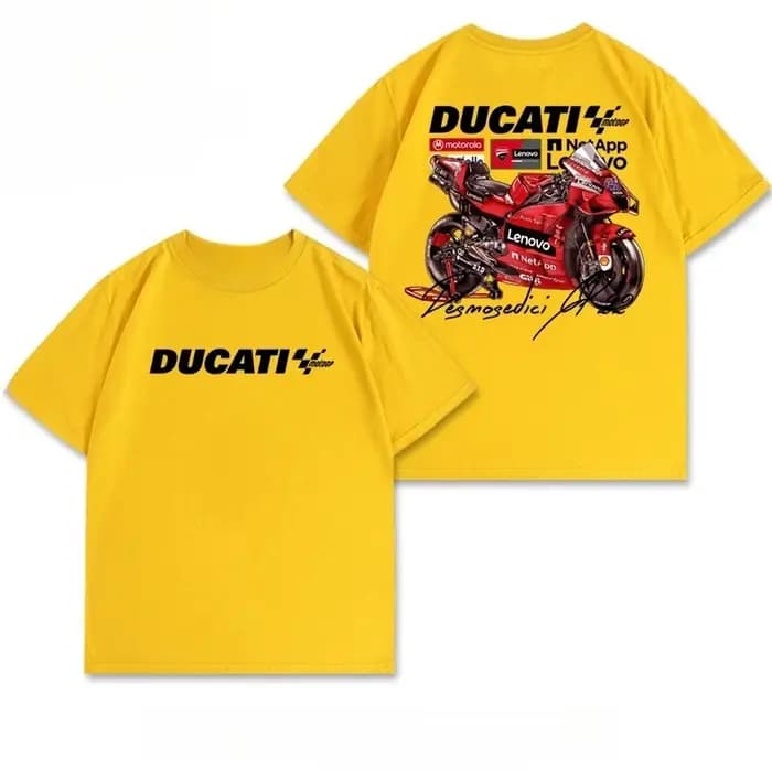Nouvelle vente : Équipement de course MotoGP - T-shirt décontracté à manches courtes en pur coton pour homme