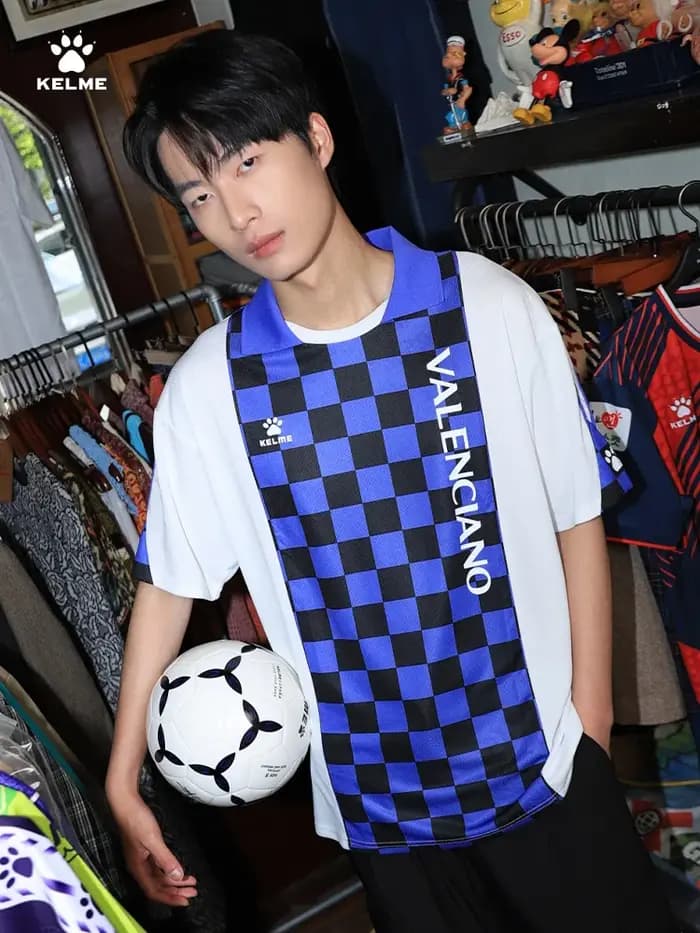 KELcloser-T-Shirt de Football Rétro Tendance pour Homme