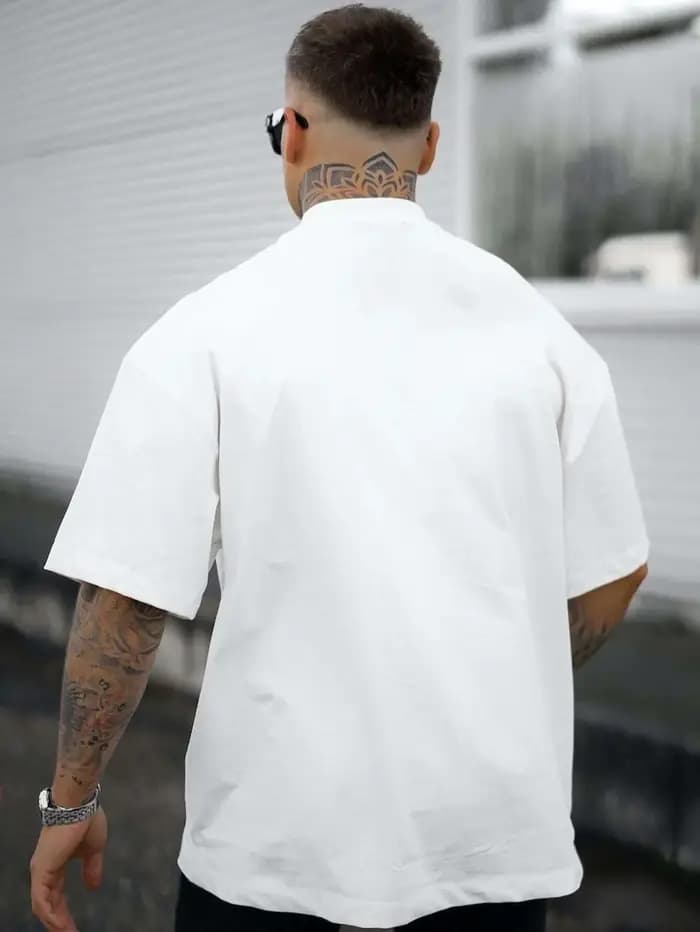T-Shirt à Manches Courtes en Coton pour Homme