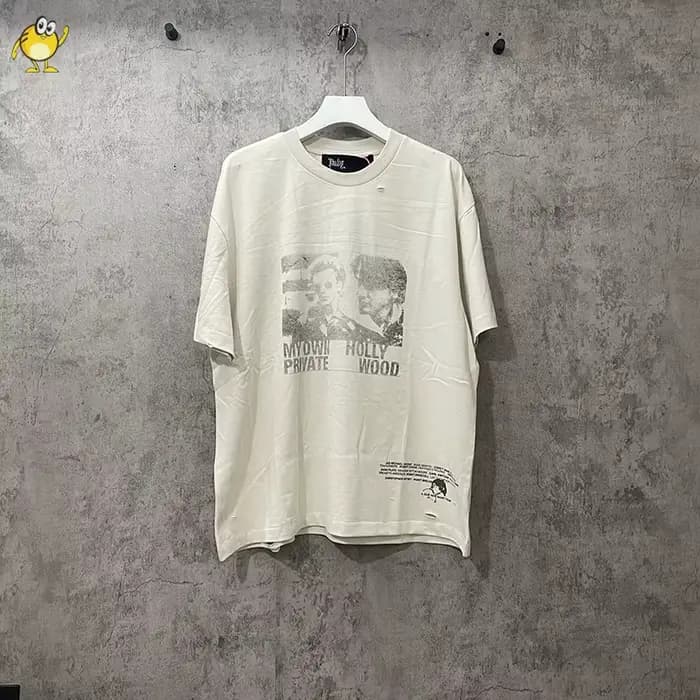 Paly – t-shirt manches courtes col ras du cou pour homme et femme, Streetwear rouge délavé, bonne qu