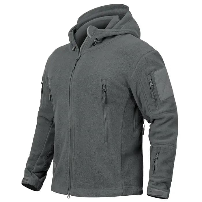 Veste à capuche polaire tactique d'hiver pour hommes