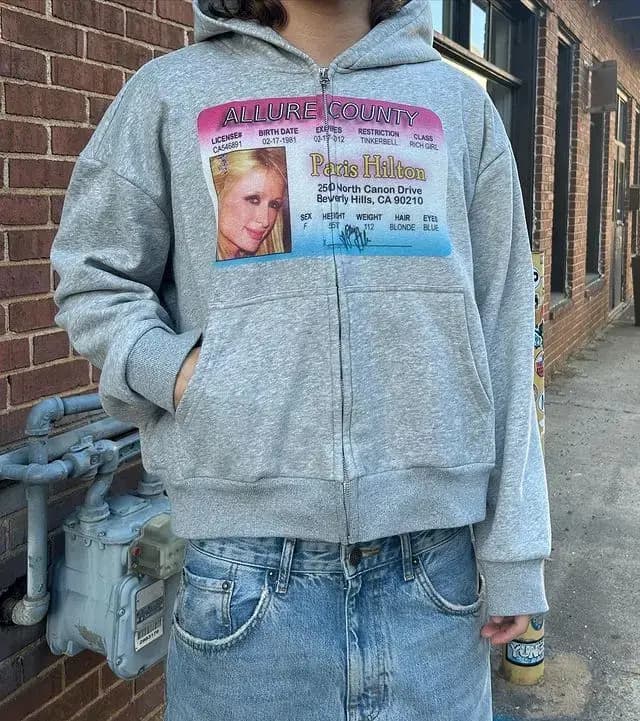 Sweat à Capuche Rétro avec Fermeture Éclair pour Homme et Femme