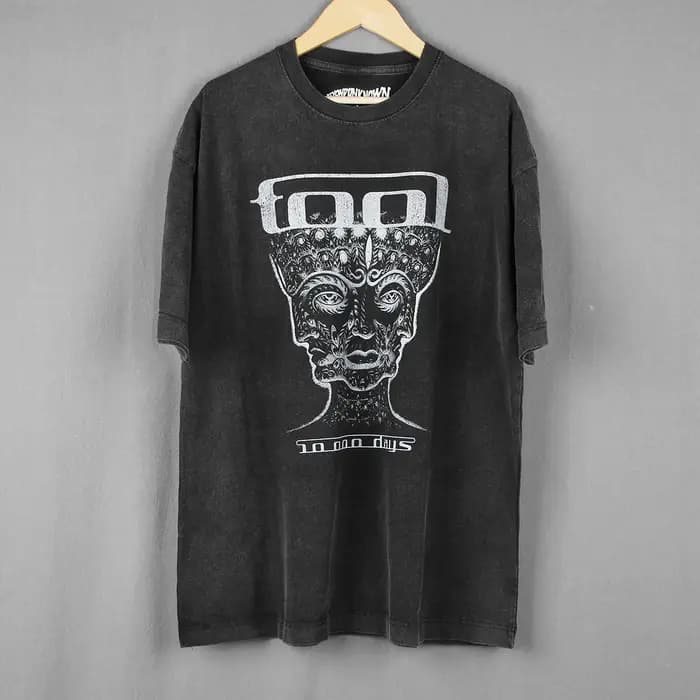 T-shirt Rock Metal Tool Band Streetwear Opeth en coton à manches courtes avec motif pour homme