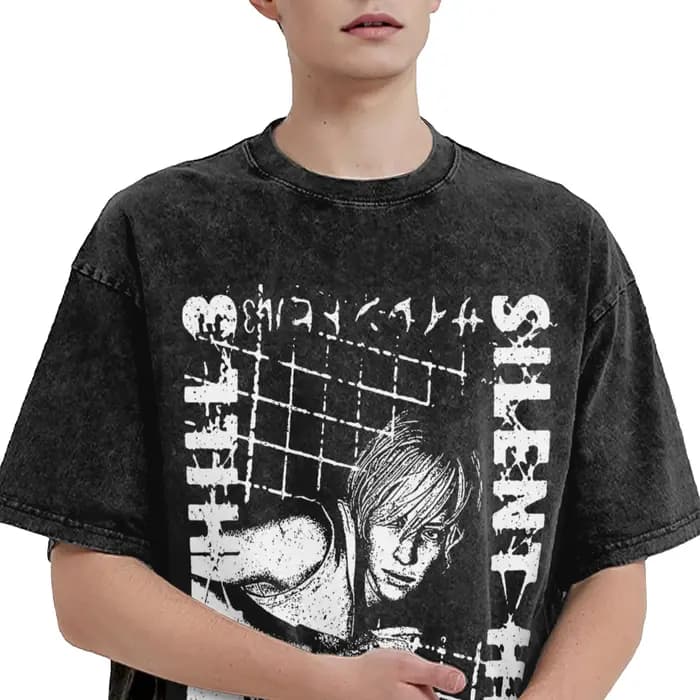 SILENT HILL 3 Run Heather t-shirt Vintage lavé hommes femmes coton T-Shirts décontractés été à manches courtes
