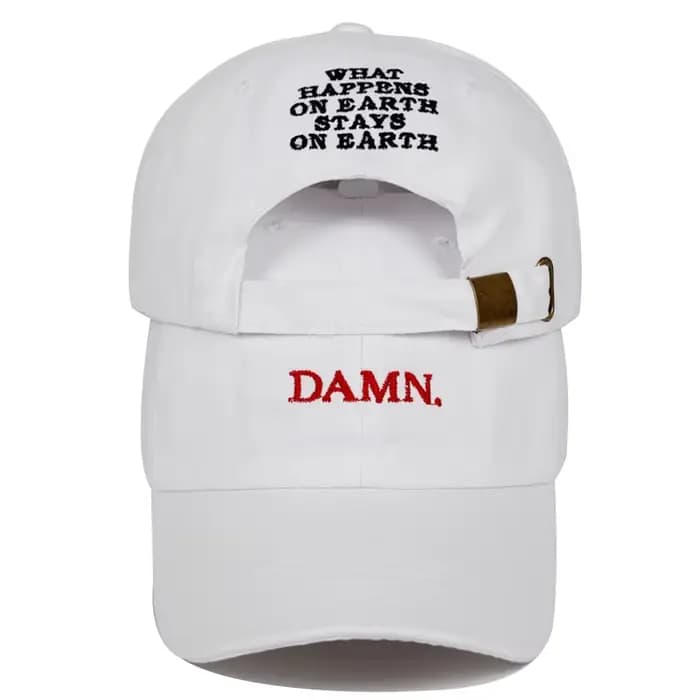 Unisexe Printemps été DAMN Chapeaux Brodé Terre Papa Chapeau Hip Hop casquette Kendrick lamar Rappeu