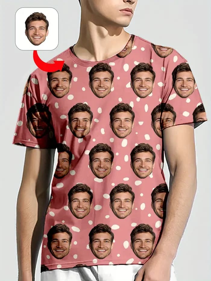 T-Shirt à Manches Courtes et Col Rond pour Homme
