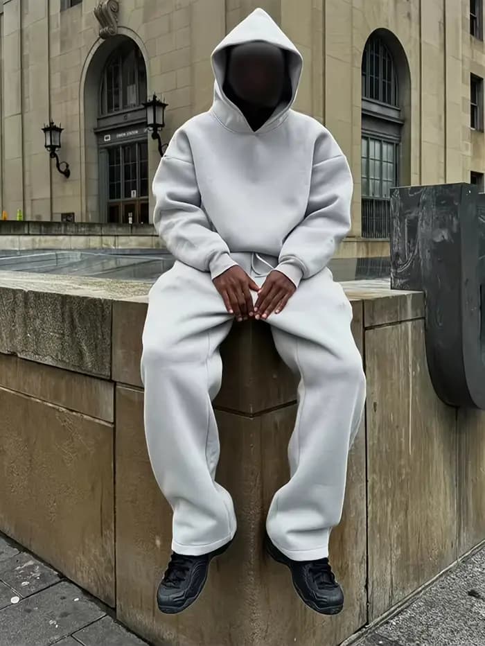 Pantalon de survêtement surdimensionné à jambes larges pour hommes