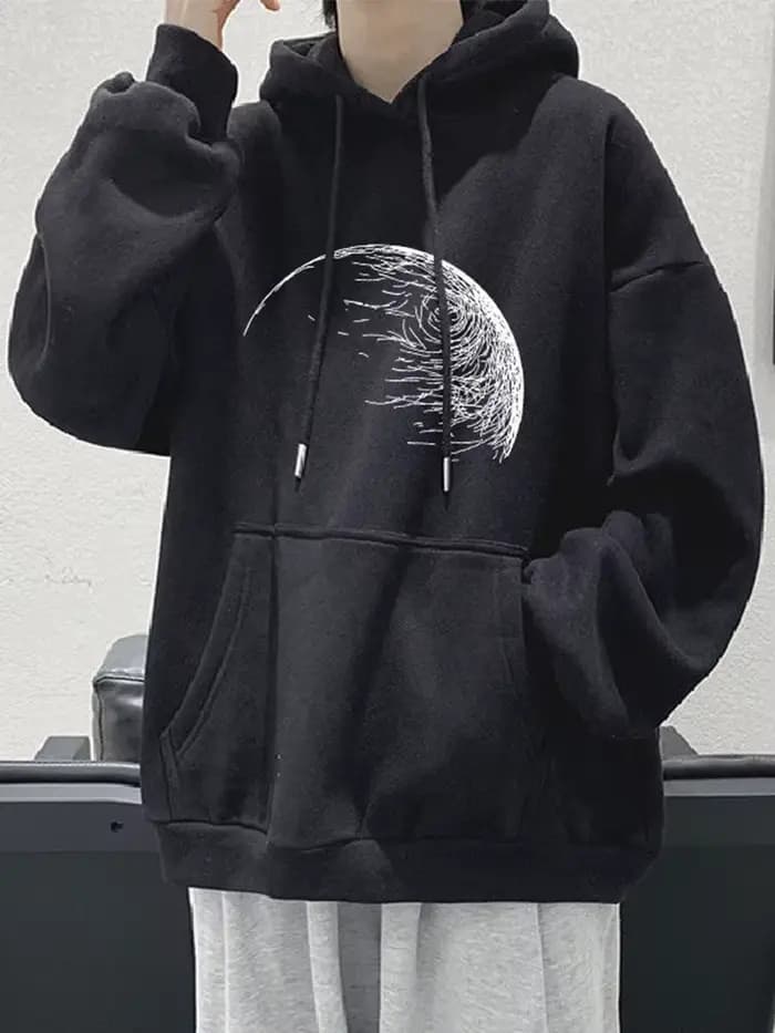 Sweats à capuche College graphiques Goth pour hommes, Streetwear Y2K, Sweats à capuche PVD, Vêtement