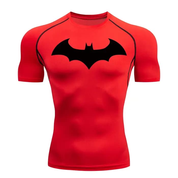 T-shirts de compression à motif chauve-souris pour hommes