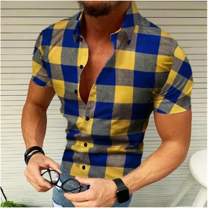 Chemise à motif imprimé pour hommes