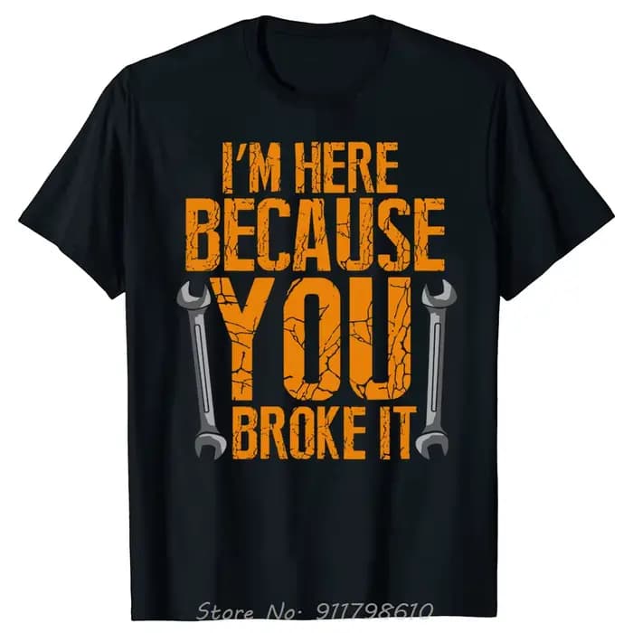 T-shirt surdimensionné pour ouvrier d'entretien drôle, vêtements de mécanicien pour hommes, T-shirt