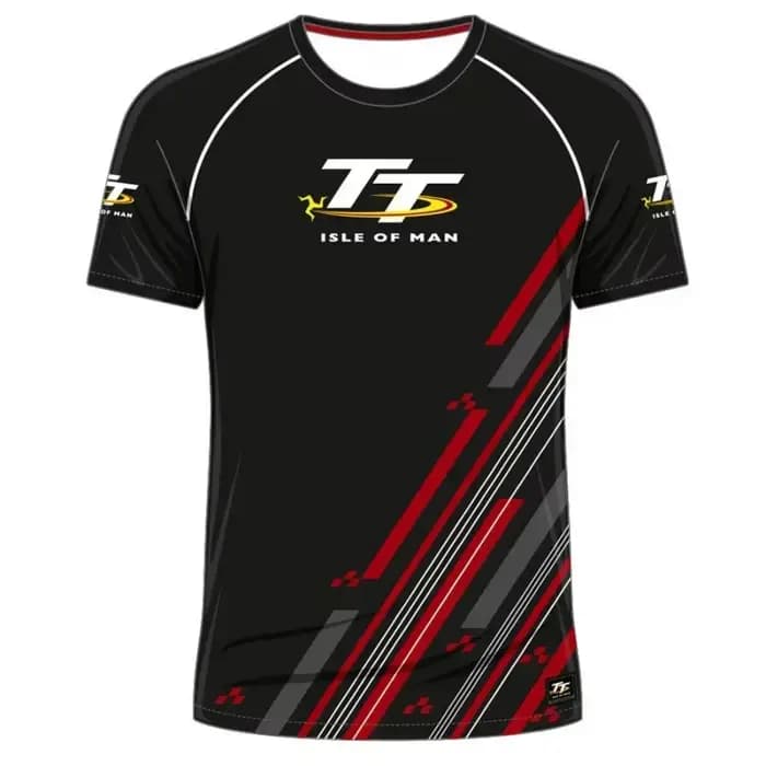 T-shirt imprimé en 3D Isle of Man TT, course de moto, streetwear, vêtements de sport pour hommes, re