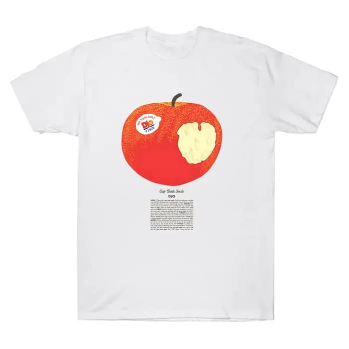 Djo Apple T-Shirt drôle dessin animé graphique t-shirts femmes à manches courtes hommes hauts haute qualité coton