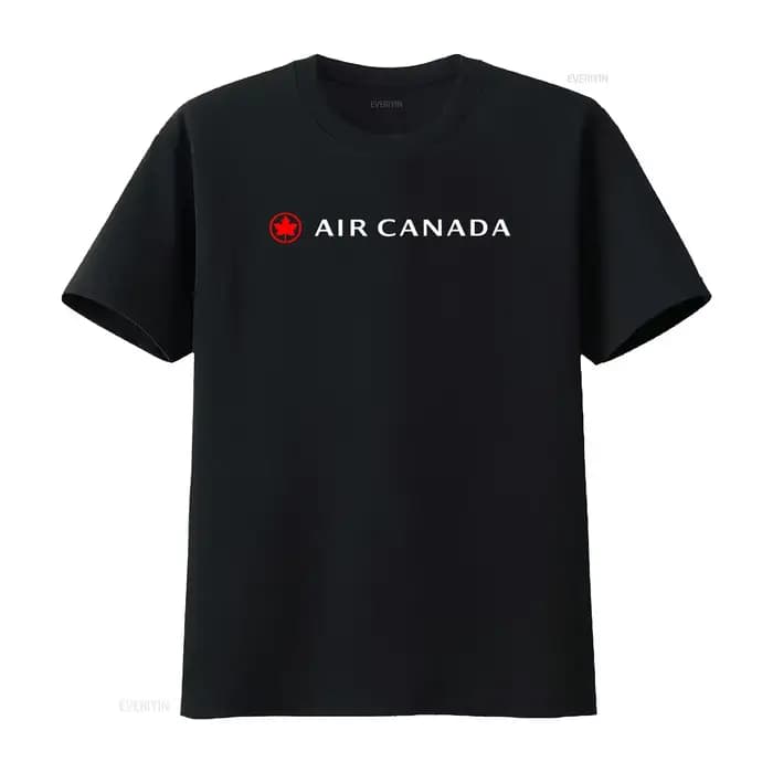 T-shirt avec logo Air Canada Airlines en noir
