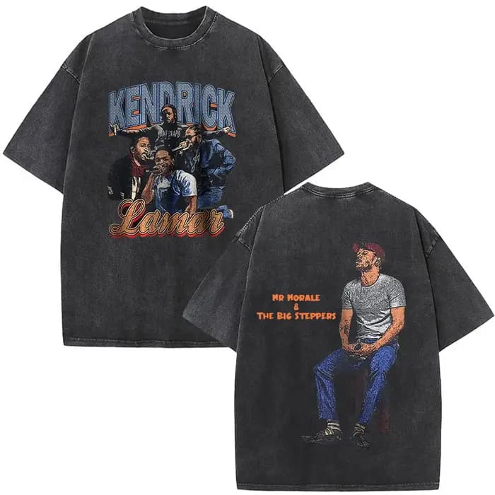 Lavé Vintage rappeur Kendrick Lamar Album Merch T-shirts vêtements pour hommes Hip Hop rétro surdimensionné T-shirt