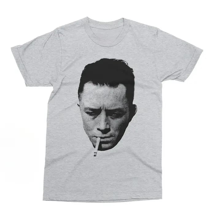 T-shirt Vintage Albert Camus Portrait Rétro Tendance Personnage Femme Homme Décontracté Oversize Amp