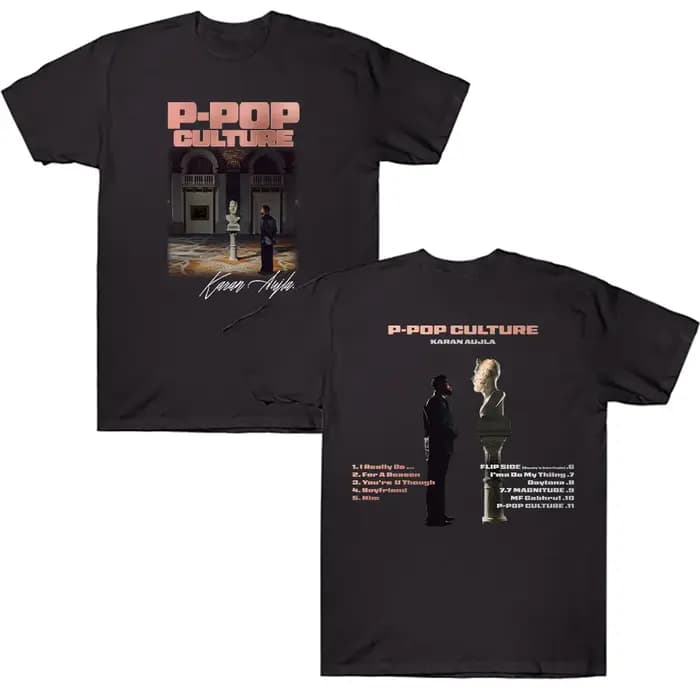 Karan Aujla Merch T-Shirt Karan Aujla P-POP Culture graphique T-Shirt femmes hommes à manches courte