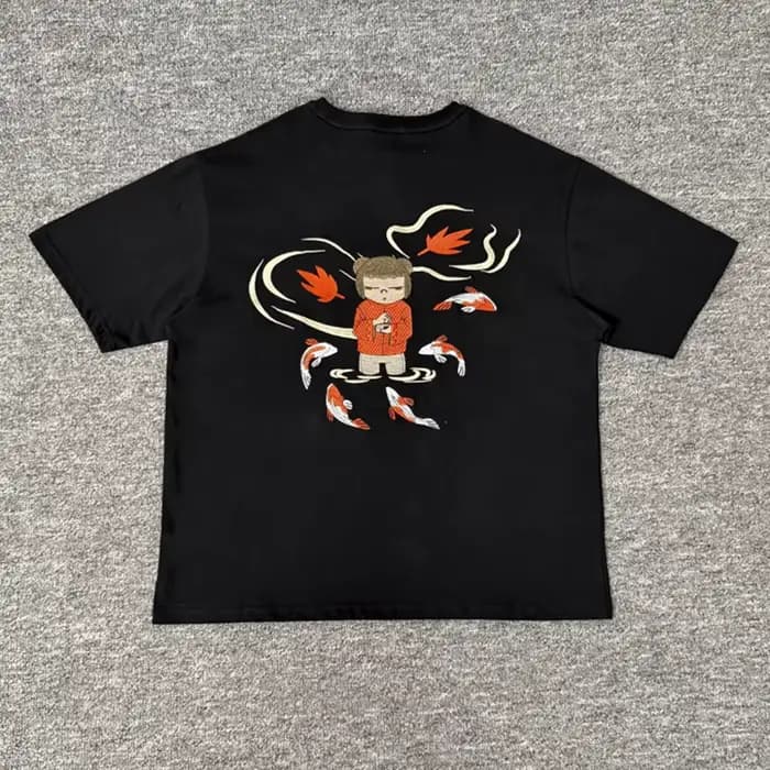 T-shirt de marque streetwear Derschutze, de haute qualité, décontracté, ample, avec motif brodé, man