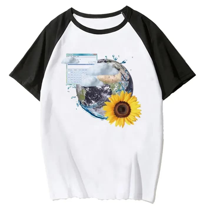 Frutiger Aero chemise adolescent Grunge classique années 80 numérique harajuku