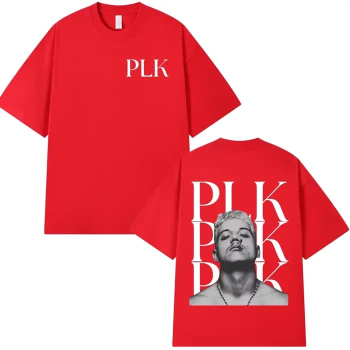 Rappeur PLK visage graphique T-shirt hommes femmes vêtements mode Hip Hop musique T-shirts décontrac