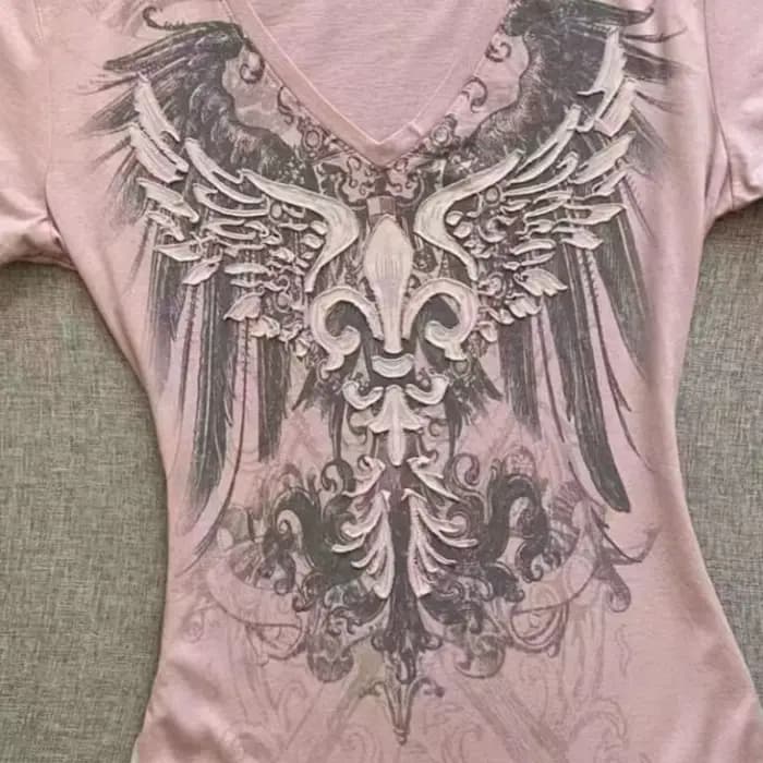 American Street Hottie T-shirt Vintage col en v