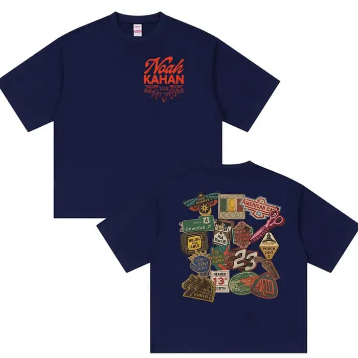 Noah Kahan The Great Divide Tour 2026 T-shirt graphique vintage pour hommes