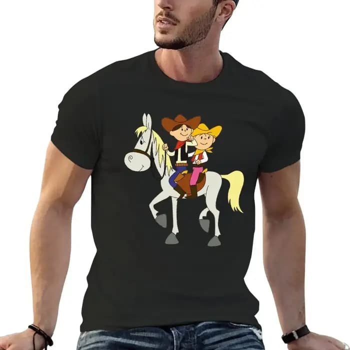 Bolek I Lolek Cowboys T-Shirt pour hommes, graphique, scopique, mignon, médicaments, surdimensionné,