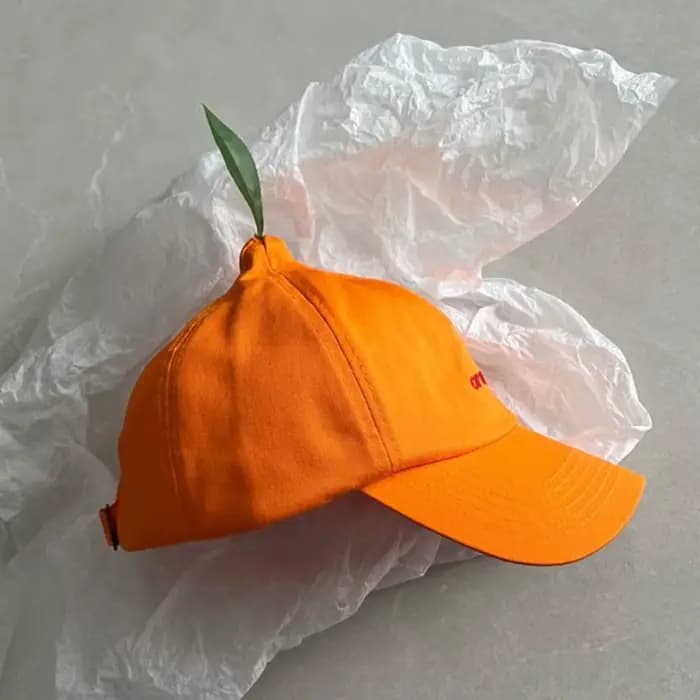Casquette de baseball décontractée en coton orange