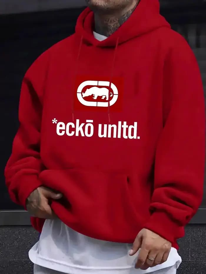 Sweat à capuche pour homme avec motif « Ecko Unlimited » - Pull décontracté à manches longues