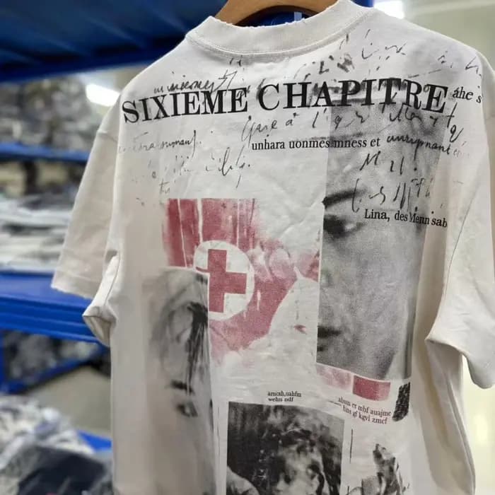 T-shirt imprimé double face pour homme 100 % coton