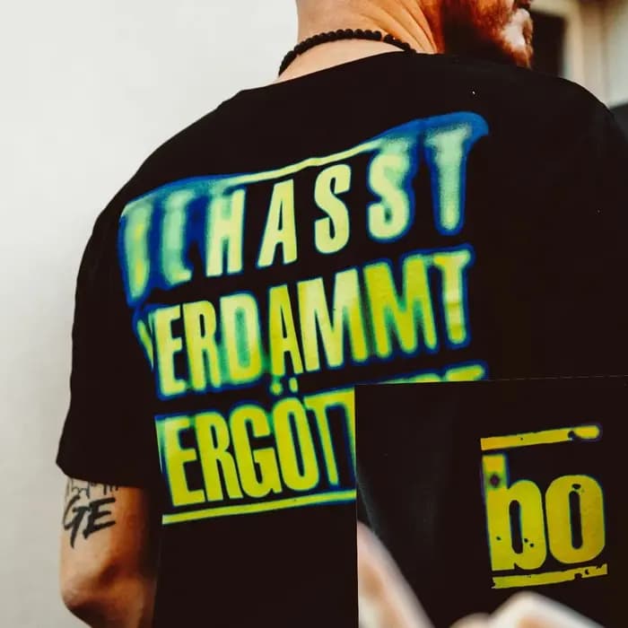 T-Shirt en coton avec image graphique Helden De Tioz Böhse Onkelz pour hommes et femmes, Streetwear d'été