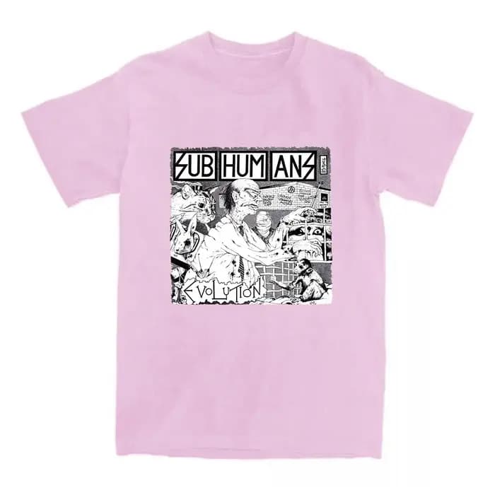 T-shirt unisexe en coton à manches courtes Punk Band Subhumans