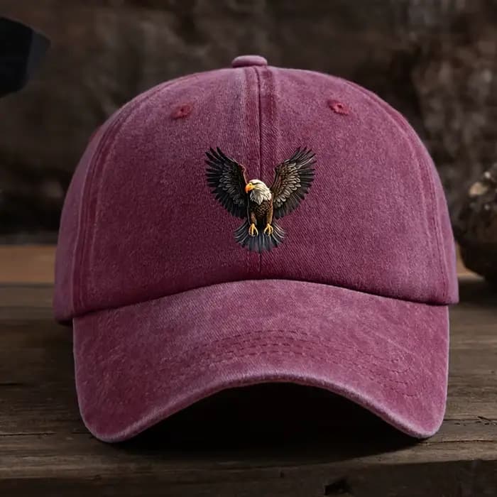Une casquette de baseball imprimée aigle ailé pour chapeau d'extérieur pour hommes