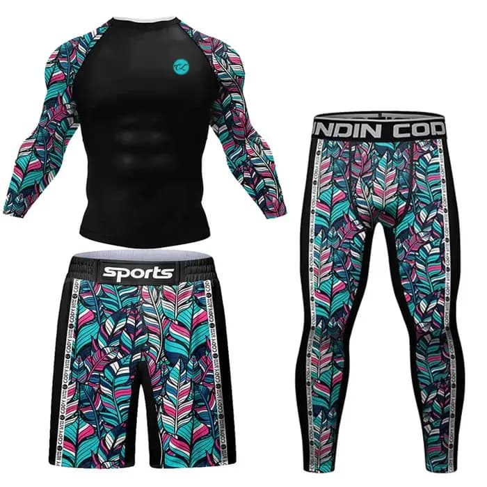 Nouveau Grappling Jiu Jitsu MMA T-shirt + pantalon ensemble Rashguard pour hommes Bjj maillots de boxe Rash Guard MMA Shorts Boxeo vêtements de Sport