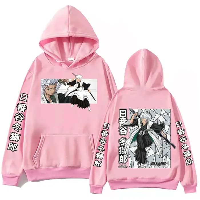 Bleach Hitsugaya Toshiro Anime sweats à capuche Harajuku Hip Hop hauts pullover dessin