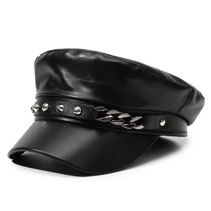 1pc Casquette en dentelle marine pour femme, Béret tendance de style urbain, Casquette plate décontr