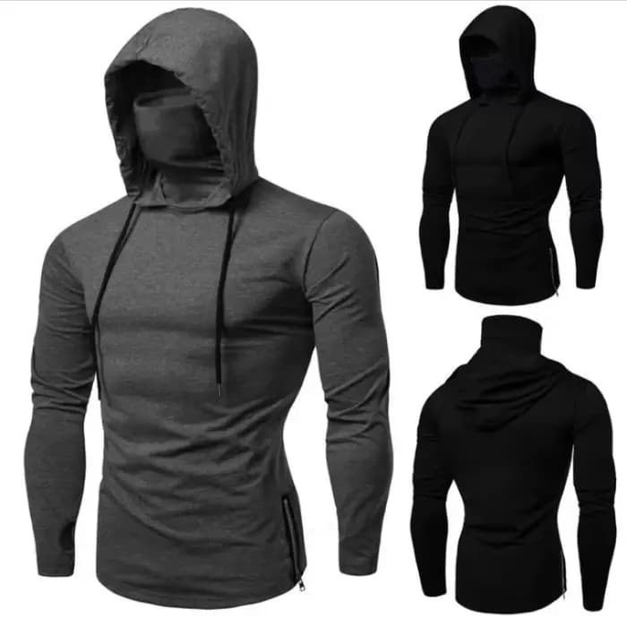 Sweat-shirt à col roulé brodé pour hommes, sweat à capuche Ninja japonais, Hip Hop, poche polaire, Streetwear, surdimensionné, Y2K, nouvelle collection automne