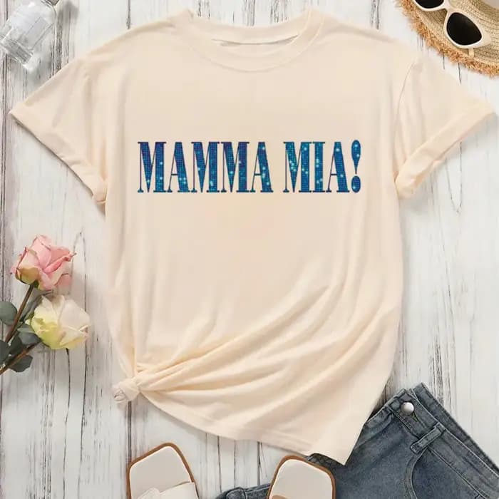 Mamma Mia t-shirt fille années 2000 femmes harajuku respirant confortable hip hop