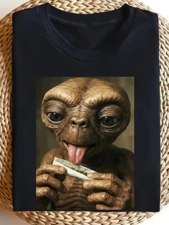 T-shirt graphique vintage Alien amusant, humoristique rétro des années 80, pour hommes et femmes, dé