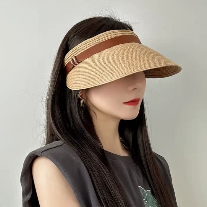 Casquette pare-soleil d'été à large bord pour femme